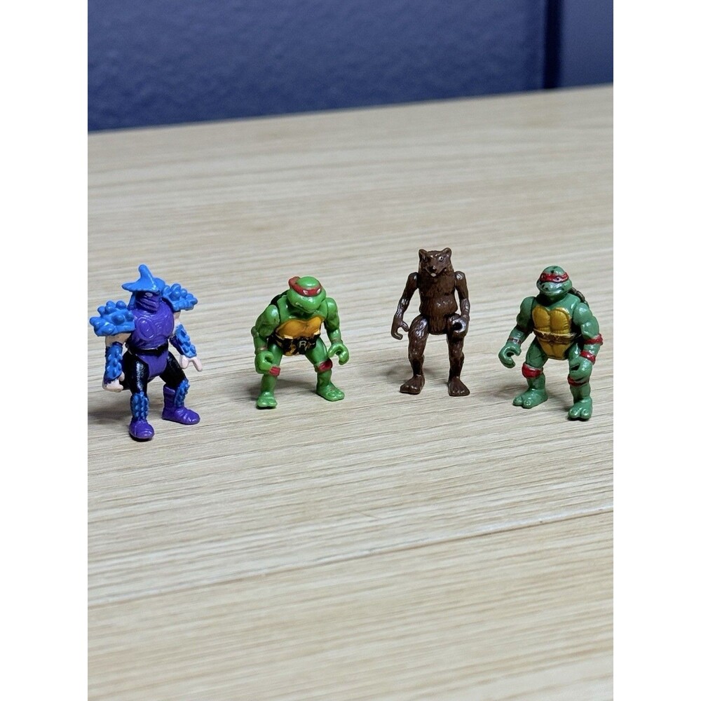 Vtg 90s Teenage Mutant Ninja Turtle Micro Mutants Lot Splinter Shredder Raphael